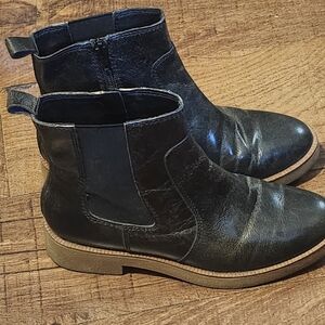 Lucky Brand Black Leather  Boots